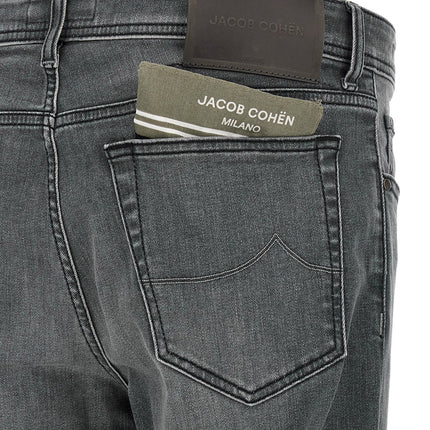 Jacob Cohen Gray Cotton Slim Fit Jeans