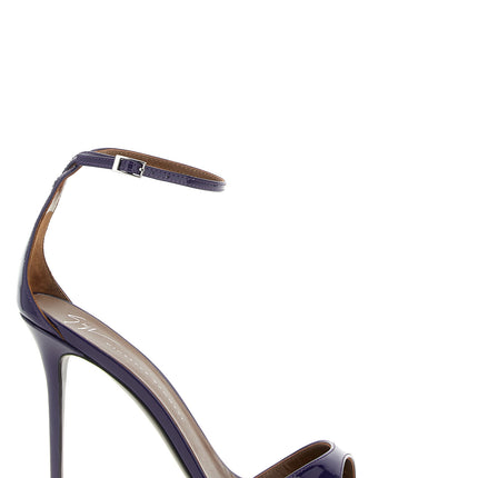 Giuseppe Zanotti Purple Calfskin Stiletto Heel Sandals