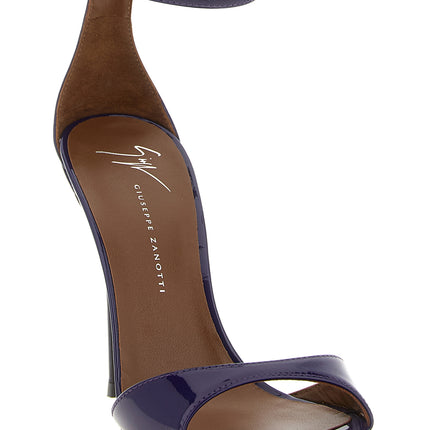 Giuseppe Zanotti Purple Calfskin Stiletto Heel Sandals
