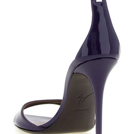 Giuseppe Zanotti Purple Calfskin Stiletto Heel Sandals