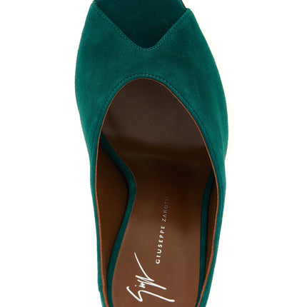 Giuseppe Zanotti Bicolor Suede Leather Stiletto Heel Sandals Giuseppe Zanotti