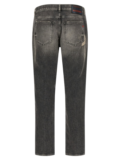 Diesel Gray Cotton Skinny Jeans Diesel