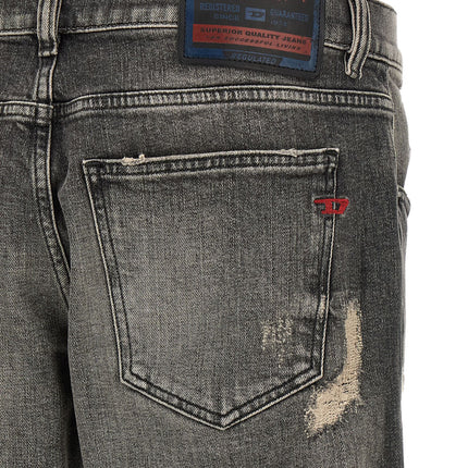 Diesel Gray Cotton Skinny Jeans Diesel