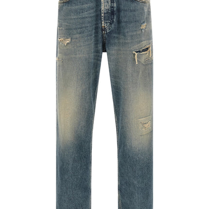 Diesel Blue Cotton Tapered Jeans