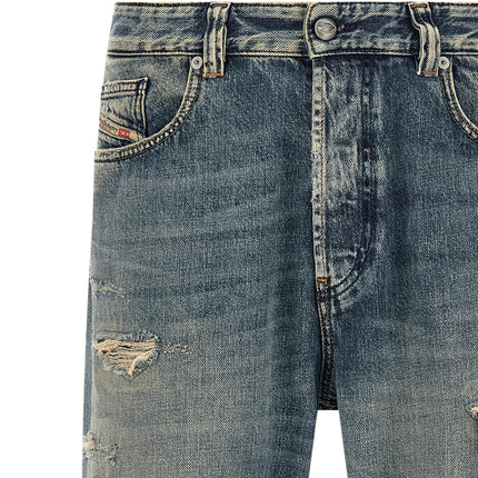 Diesel Blue Cotton Tapered Jeans