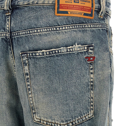 Diesel Blue Cotton Tapered Jeans