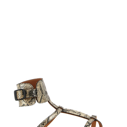 K.JACQUES SAINT TROPEZ Gray Goatskin Flat Sandals K.JACQUES SAINT TROPEZ