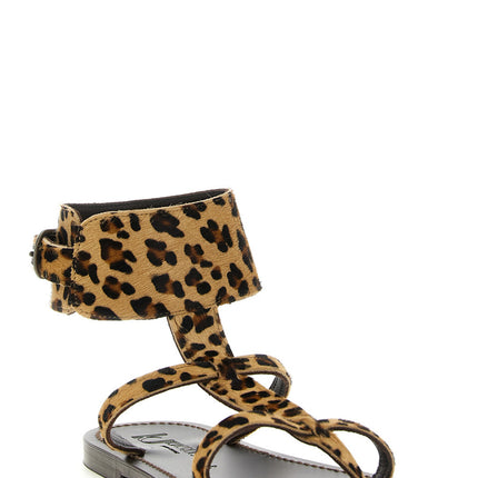 K.JACQUES SAINT TROPEZ Brown Cowhide Flat Sandals K.JACQUES SAINT TROPEZ