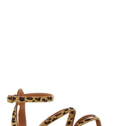 K.JACQUES SAINT TROPEZ Brown Cowhide Flat Sandals K.JACQUES SAINT TROPEZ