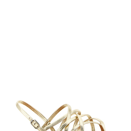 K.JACQUES SAINT TROPEZ Gold Calfskin Flat Sandals