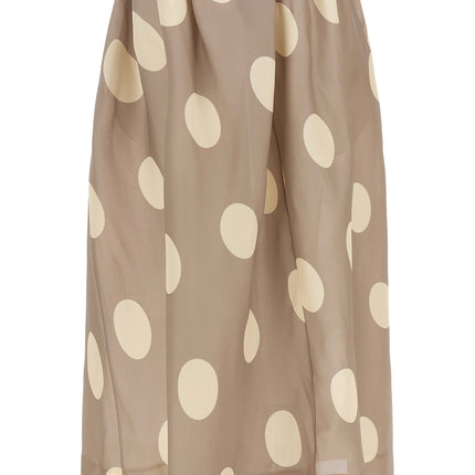 Khaite Gray Silk Mini Skirt