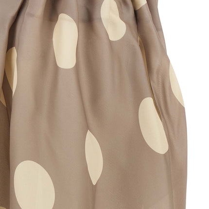 Khaite Gray Silk Mini Skirt