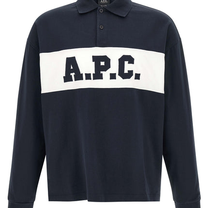 A.P.C. Blue Cotton Polo Shirt