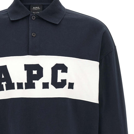 A.P.C. Blue Cotton Polo Shirt