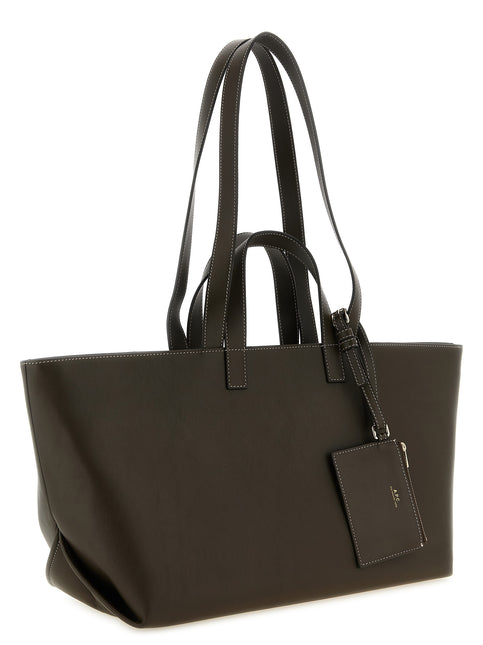 A.P.C. Brown Cowhide Tote Bag