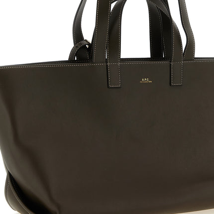 A.P.C. Brown Cowhide Tote Bag