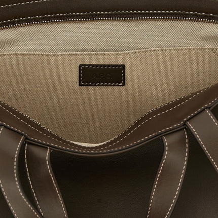 A.P.C. Brown Cowhide Tote Bag