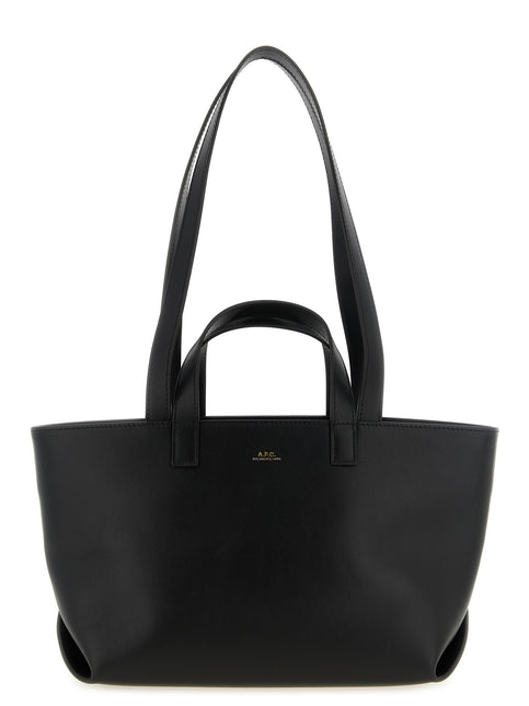 A.P.C. Black Cowhide Tote Bag