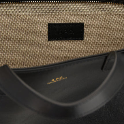 A.P.C. Black Cowhide Tote Bag