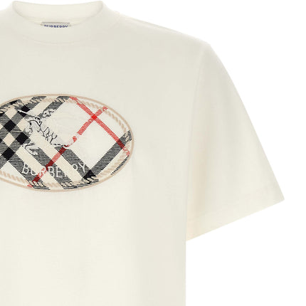 Burberry White Cotton T-Shirt Burberry