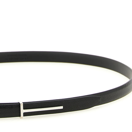 Tom Ford Black Goatskin Thin Belt