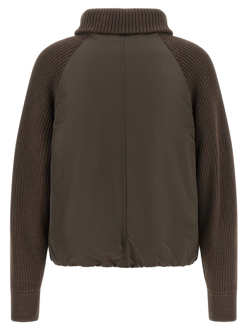 Brunello Cucinelli Brown Cotton Full-Length Jacket Brunello Cucinelli