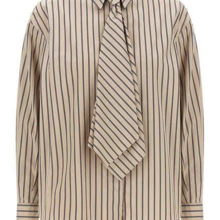 Brunello Cucinelli Beige Cotton Blouse