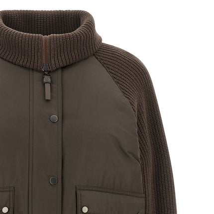 Brunello Cucinelli Brown Cotton Full-Length Jacket Brunello Cucinelli