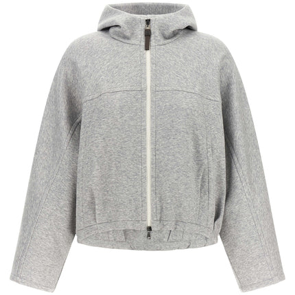 Brunello Cucinelli Gray Cotton Hoodie Brunello Cucinelli