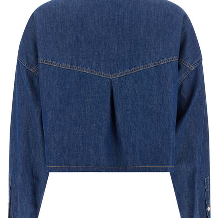 Versace Blue Cotton Blouse Versace