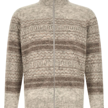 Brunello Cucinelli Beige Alpaca Leather Cardigan