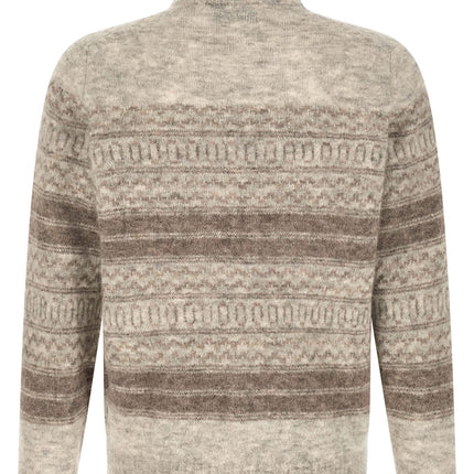 Brunello Cucinelli Beige Alpaca Leather Cardigan