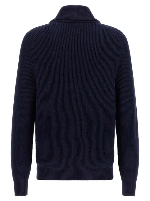 Brunello Cucinelli Blue Cotton Cardigan