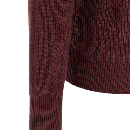 Brunello Cucinelli Bordeaux Cotton Cardigan Brunello Cucinelli