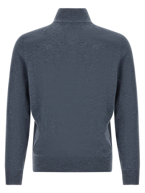 Brunello Cucinelli Blue Cashmere Cardigan Brunello Cucinelli