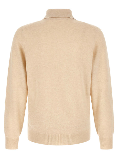 Brunello Cucinelli Beige Cashmere Polo Shirt