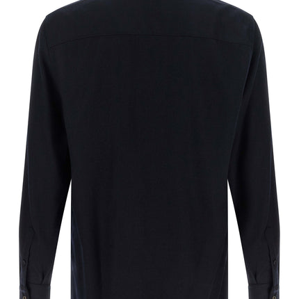 Brunello Cucinelli Blue Virgin Wool Blouse Brunello Cucinelli