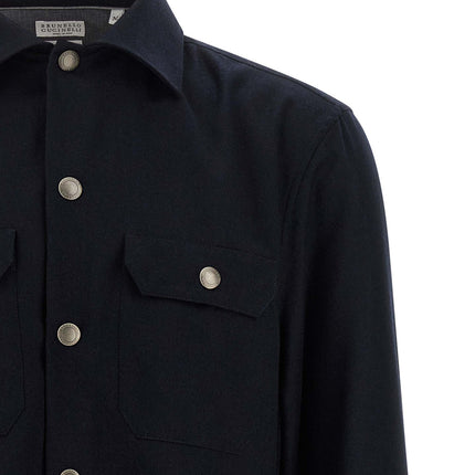 Brunello Cucinelli Blue Virgin Wool Blouse