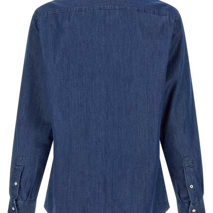 Brunello Cucinelli Blue Cotton Blouse