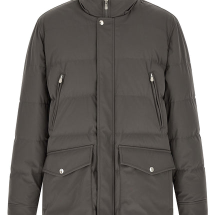 Brunello Cucinelli Gray Polyamide Parka Brunello Cucinelli