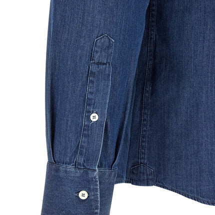 Brunello Cucinelli Blue Cotton Blouse
