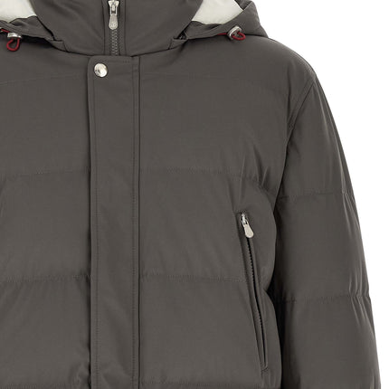 Brunello Cucinelli Gray Polyamide Parka Brunello Cucinelli