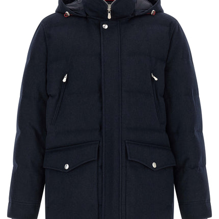 Brunello Cucinelli Blue Wool Parka Brunello Cucinelli
