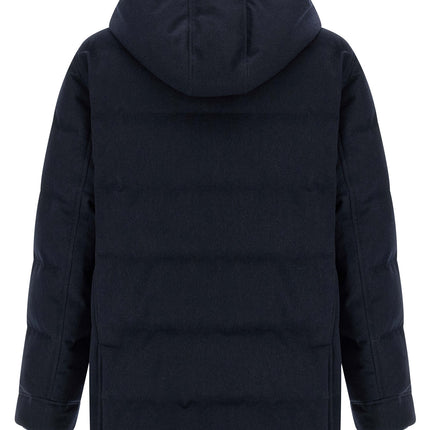 Brunello Cucinelli Blue Wool Parka Brunello Cucinelli