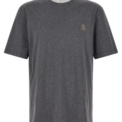 Brunello Cucinelli Gray Cotton T-Shirt
