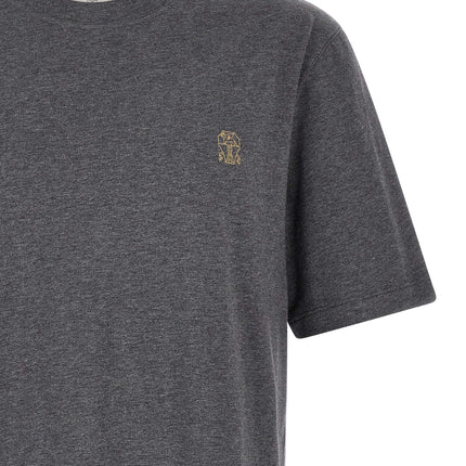 Brunello Cucinelli Gray Cotton T-Shirt