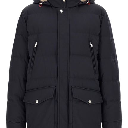 Brunello Cucinelli Blue Polyamide Parka Brunello Cucinelli