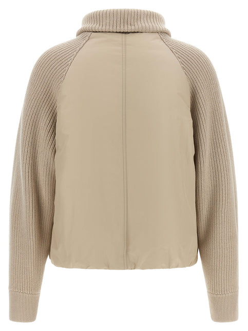 Brunello Cucinelli Beige Cotton Full-Length Jacket