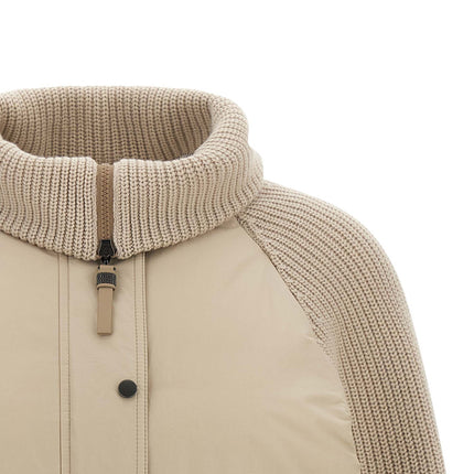Brunello Cucinelli Beige Cotton Full-Length Jacket