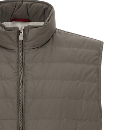 Brunello Cucinelli Bicolor Polyester Sleeveless Jacket